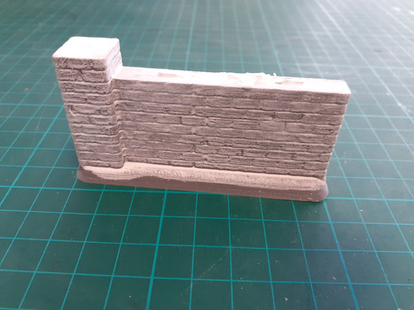 FoG models 1/35 scale Brick garden wall Half length Straight 80mm x 45mm