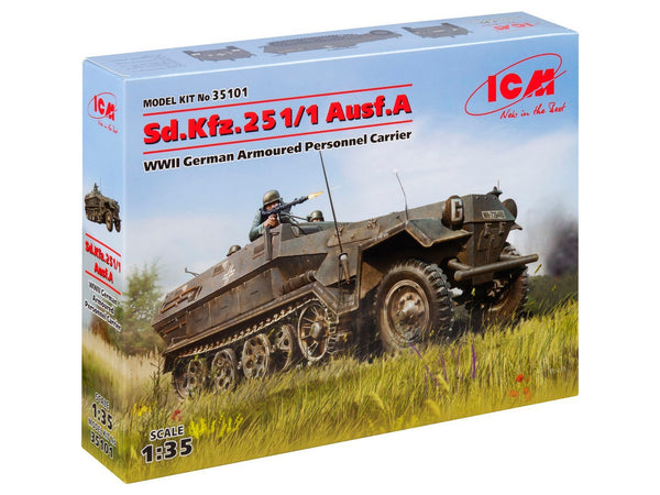 ICM 1/35 WW2 Sd.Kfz.251/1 Ausf.A, WWII German Armoured Personnel Carrier