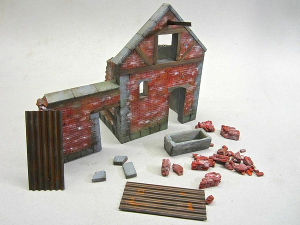 FoG Models 1/35 scale Normandy Farm House ruin diorama model kit