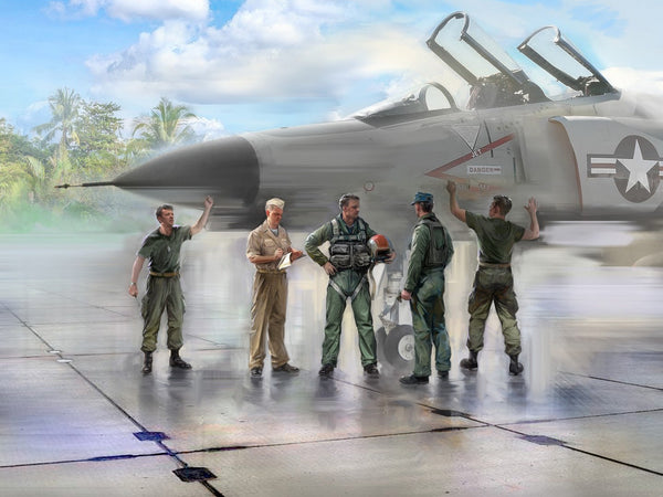 ICM 1/48 scale US Pilots & Ground Personnel (Vietnam War) (5 figures) (100% new molds)