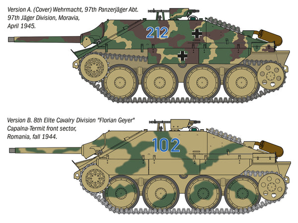 Italeri 1/35 Scale MILITARY WW2 German Jagdpanzer 38(t) Hetzer tank model kit