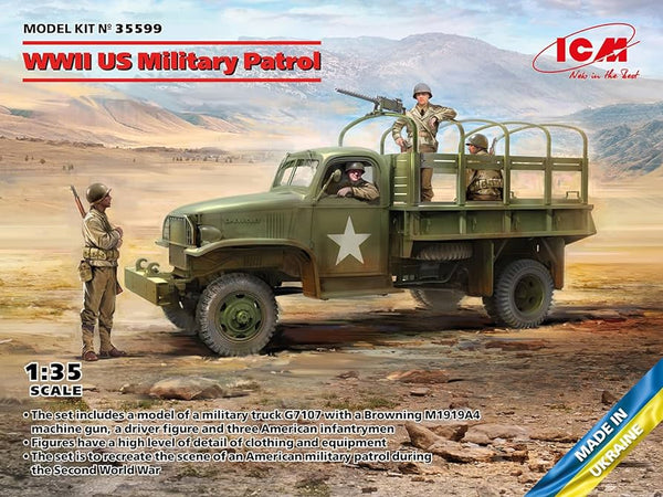 ICM 1/35 WWII US Military Patrol (G7107 with MG M1919A4)