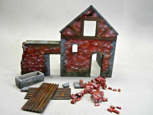 FoG Models 1/35 scale Normandy Farm House ruin diorama model kit