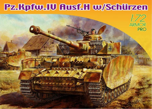 Dragon 1/72 WW2 German PZ KPFW IV Ausf H W/Schurzen