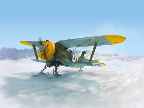 ICM 1/72 scale I-153 , WWII Finnish Air Force Fighter (winter version)
