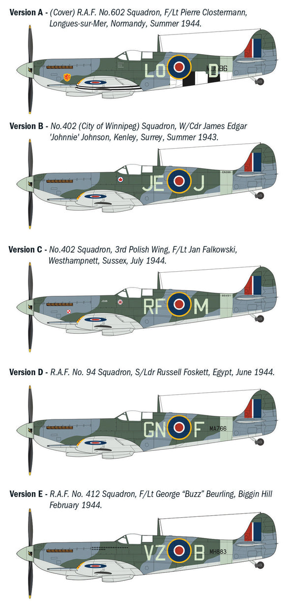 ITALERI 1/48 AIR WW2 British RAF Spitfire Mk. IX Aces