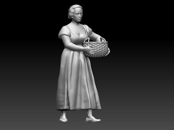 Homefront 1/35 scale 1940's era female civilian with basket