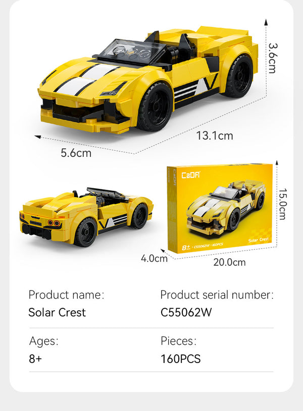 CADA 1:32 CARS Golden Star Crest Racing Car - 160 pcs