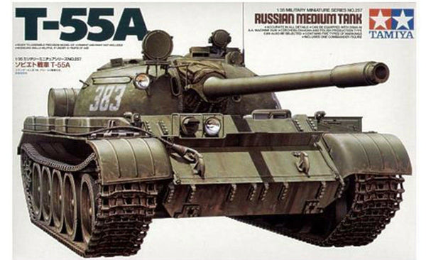 Tamiya 1/35 scale Russian Soviet Tank T-55A military model kit