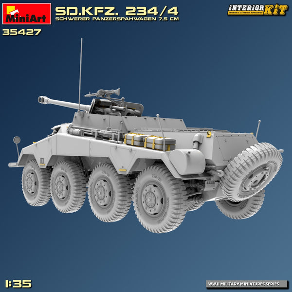 Miniart 1/35 WW2 GERMAN Sd.Kfz. 234/4 SCHWERER PANZERSPAHWAGEN 7,5 cm