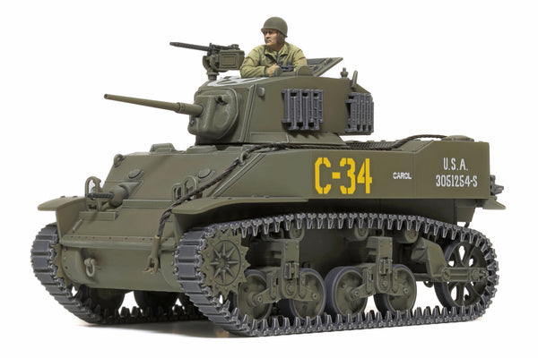 Tamiya 1/48 scale WW2 US Allied M5A1 Stuart light tank model kit