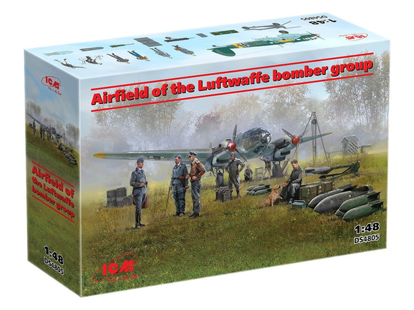 ICM 1/48 Airfield of the Luftwaffe Bomber Group (He 111H-3, Luftwaffe Ground Personnel, Airfield Equipment)