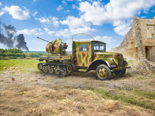 ICM 1/35 WW2 German Sd.Kfz.3b with Flak 38 AA Gun