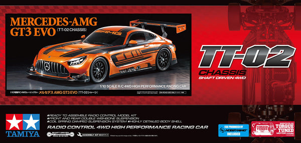 TAMIYA R/C KITS 1/10 scale R/C model assembly kit Mercedes-AMG GT3 EVO (TT-02)