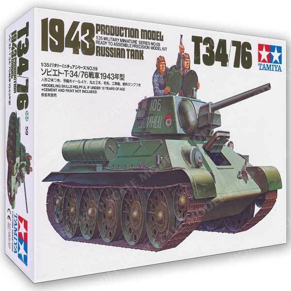 Tamiya 1/35 scale WW2 Soviet T34/76 1943 RUSSIAN TANK