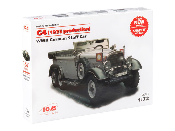 ICM 1/72 scale G4 (1935 production), WWII German Staff Car, snap fit/no glue