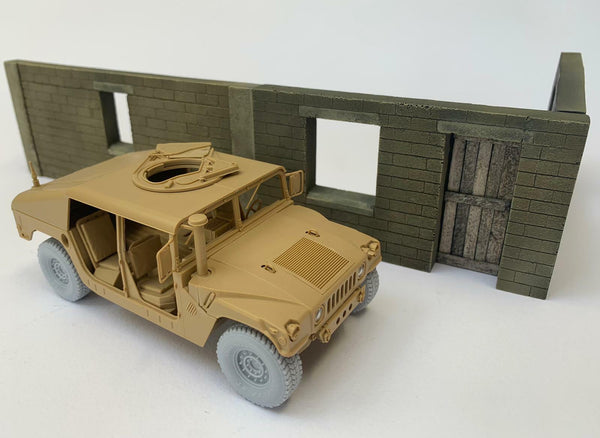 FoG Models 1/35 scale Modern building Urban scene #2 diorama 3 wall set