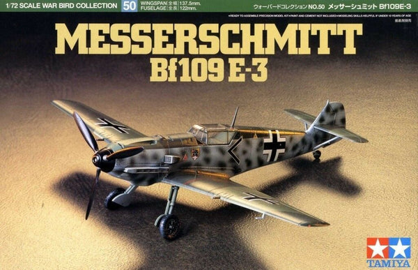 TAMIYA 1/72 AIRCRAFT WW2 GERMAN MESSERSCHMITT BF109E-3