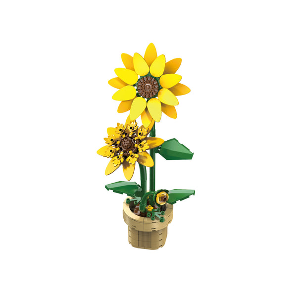 CADA CREATIVE Sunflower Building Block Planter - 187 pcs