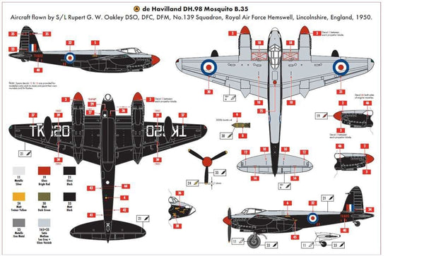 Airfix 1/72 scale WW2 RAF de Havilland Mosquito B.35/TT.35 model kit