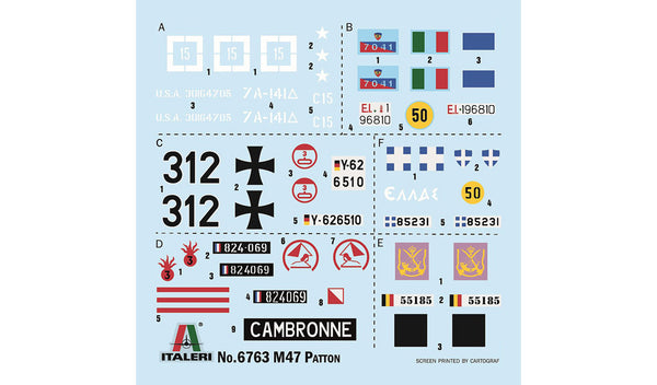 Italeri 1/35 Scale American US M47 Patton tank model kit