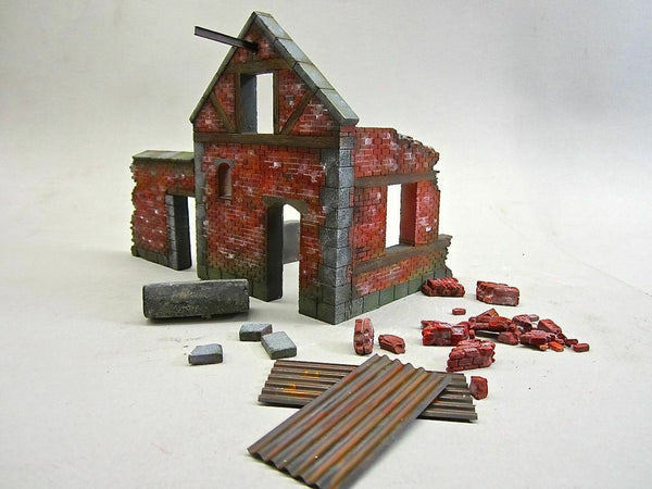 FoG Models 1/35 scale Normandy Farm House ruin diorama model kit