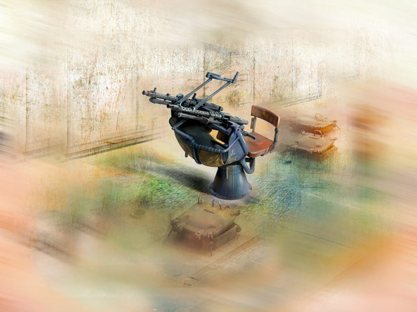 ICM 1/35 WW2 Zwillingssockel 36, WWII German Anti-aircraft Machihe gun Mount (100% new molds)