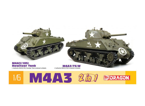 Dragon 1/6 M4A3 105mm Howitzer Tank / M4A3(75)W (2 In 1 Option)