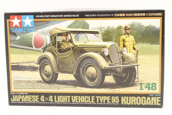 Tamiya 1/48 scale WW2 IJA Japanese Light Vehicle Kurogane car model kit