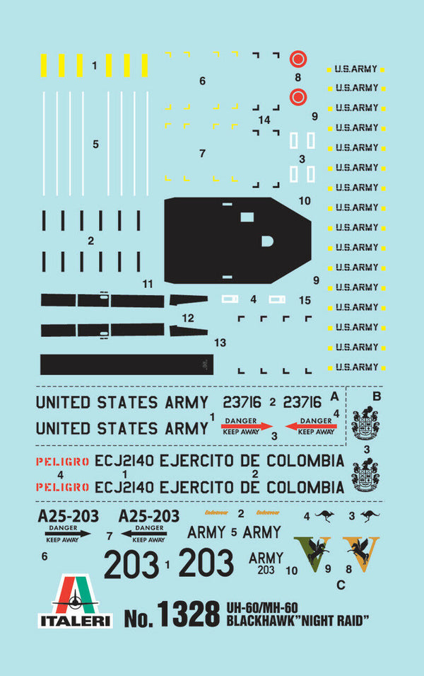 ITALERI 1/72 scale AIRCRAFT UH-60/MH-60 BLACK HAWK NIGHT RAID