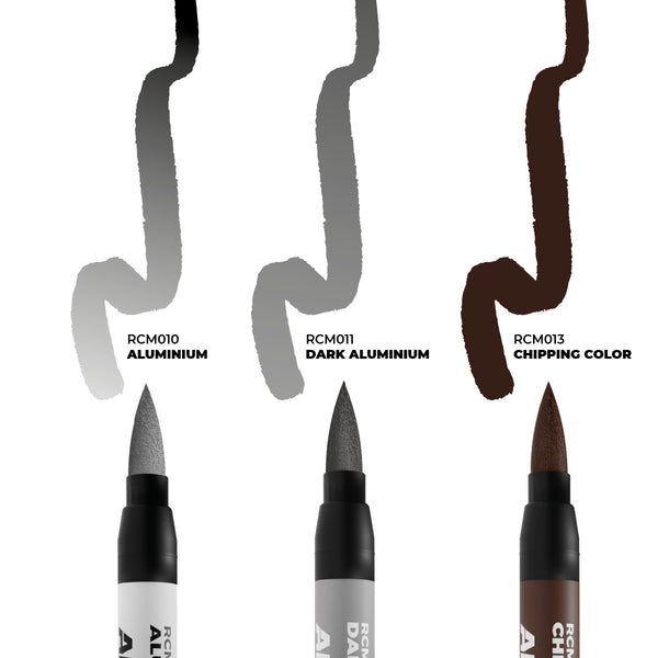 AK Interactive Real Colour Marker - CHIPPING - SET 3 REAL COLORS MARKERS