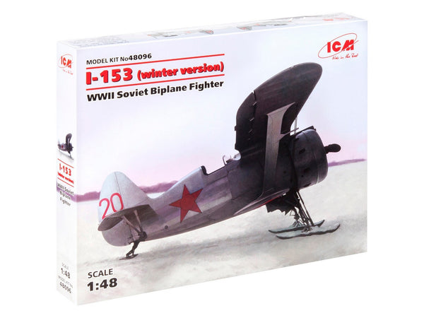 ICM 1/48 scale WW2 I-153, WWII Soviet Biplane Fighter (winter version)