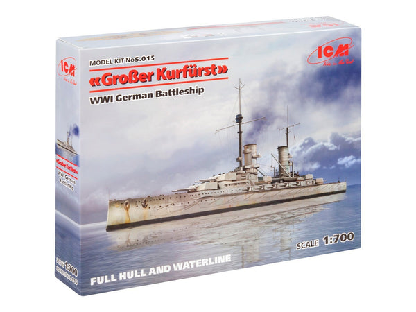 ICM 1/700 'GroBer Kurfürst', WWI German Battleship