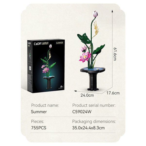 CADA CREATIVE Oriental Floral Art: Summer - 751 pcs