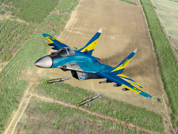 ICM 1/72 scale MiG-29 of Ukrainian Air Forces with JDAM-ER bombs