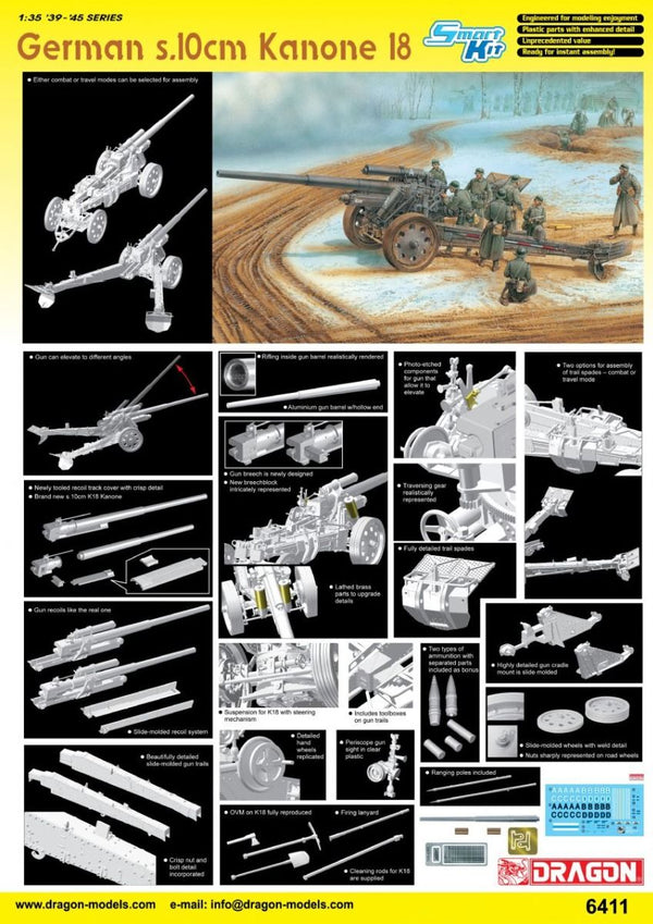 Dragon 1/35 WW2 German s.10cm Kanone 18