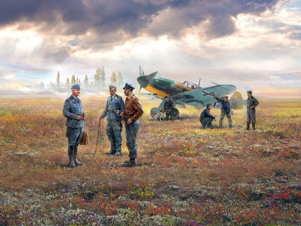 ICM 1/48 WW2 German Bf 109F-4 with German Ground Personnel