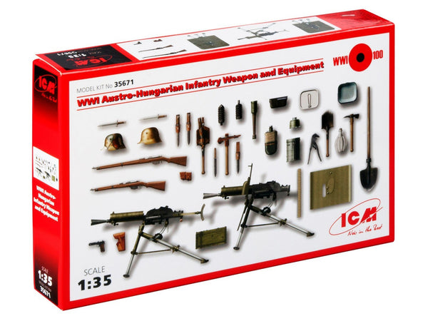 ICM 1/35 WW1 Austro-Hungarian Infantry Weapon and Equipment