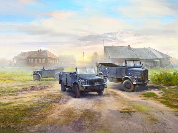 ICM 1/35 WW2 German Wehrmacht Off-road Cars (Kfz.1, Horch 108 Typ 40, L1500A)
