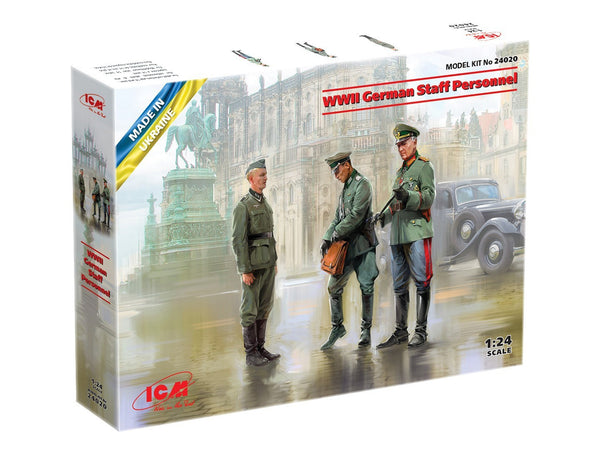 ICM 1/24 WWII German Staff Personnel 3 Figures
