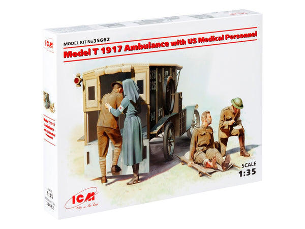 ICM 1/35 WW1 Model T 1917 Ambulance with US Medical Personnel