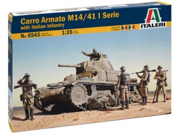 ITALERI 1/35 scale WW2 Italian M14/41 I SERIE tank model kit