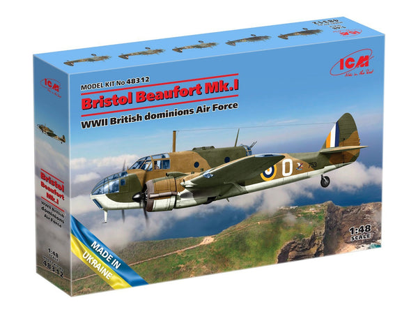 ICM 1/48 WW2 RAF Bristol Beaufort Mk.I. WWII British dominions Air Force