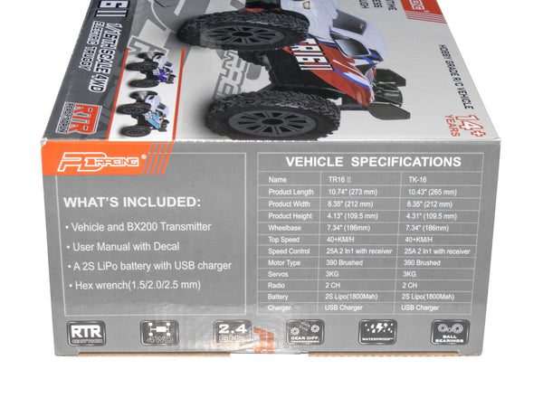 PD RACING 1:16 RTR TR16II Brushed RC Truggy (Purple, Pink & White) 1:16