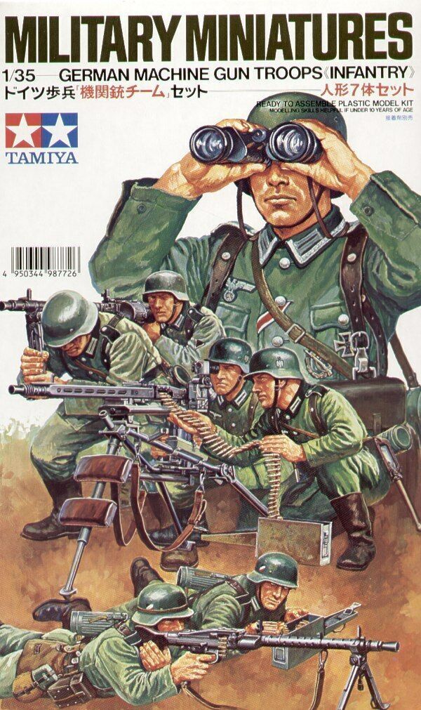 Tamiya 1/35 scale WW2 German Machine Gun Troops plastic figure set