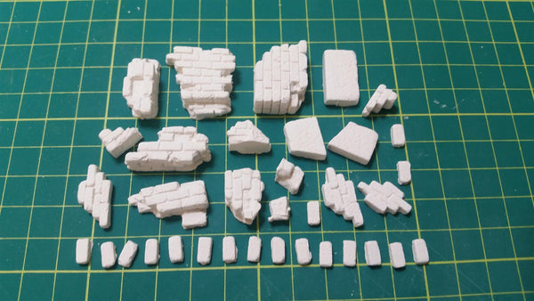 FoG Models 1/35 scale brick rubble pack Diorama scatter