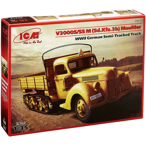 ICM 1/35 WW2 V3000S/SS M (Sd.Kfz.3b) Maultier, WWII German Semi-Tracked Truck