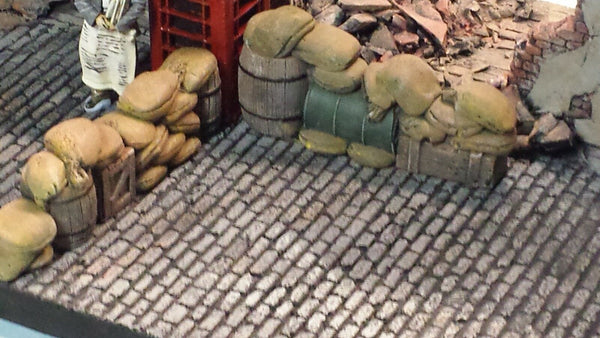 FoG Models 1/35 Scale Sandbag Defences barricade (2 pack)