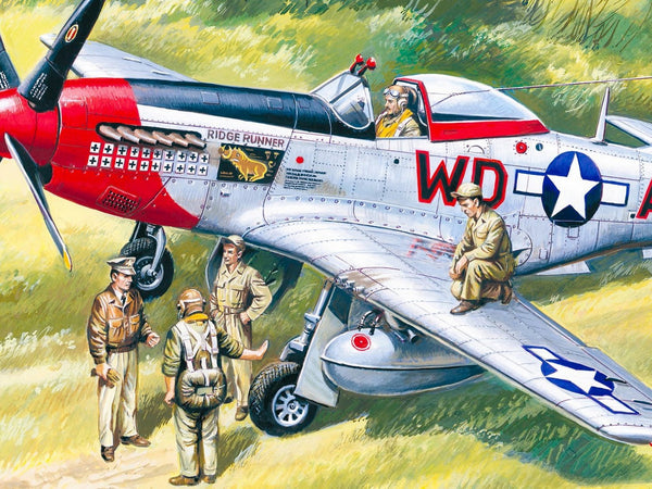 ICM 1/48 WW2 USAAF Pilots and Ground Personnel (1941-1945) (5 figures - 3 pilots, 2 mechanics)