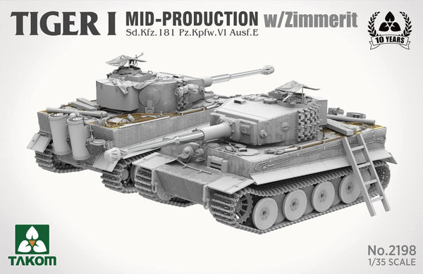 TAKOM 1/35 scale WW2 German TIGER I MID-PROD. w/ZIMMERIT Sd.Kfz 181